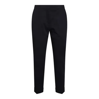 Etro Blue Cotton Pants In Navy
