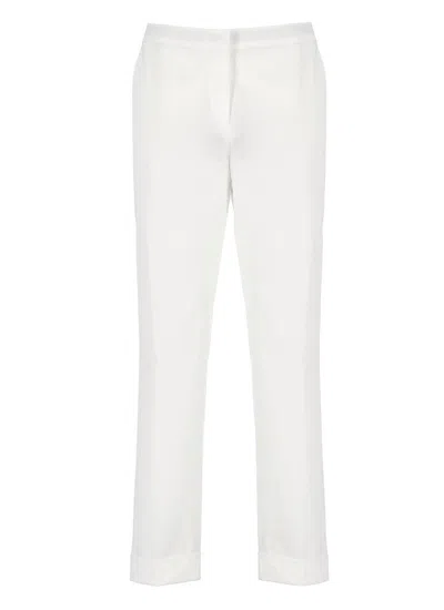 Etro Cropped Mid-rise Trousers In White