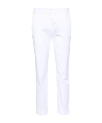 Etro Cropped Mid-rise Trousers In White