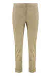 Etro Tailored Cropped Trousers Cuffed Hem In Brown