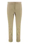 Etro Tailored Cropped Trousers Cuffed Hem In Brown