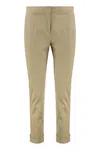 Etro Tailored Cropped Trousers Cuffed Hem In Brown