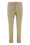 Etro Tailored Cropped Trousers Cuffed Hem In Brown