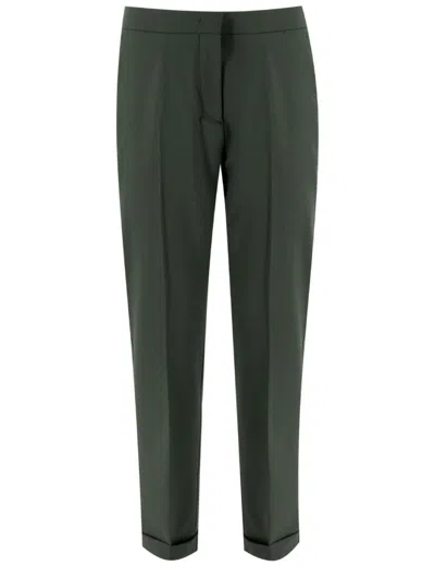 Etro Cropped Trousers With Tailored Silhouette In Green