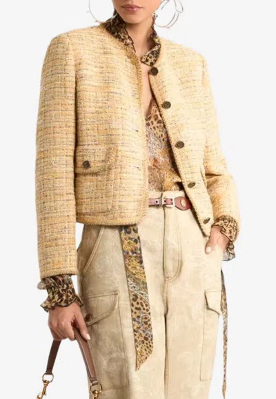 ETRO CROPPED TWEED JACKET