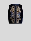 Etro Embroidered Embellished Velvet Vest In Black