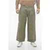 Etro Cropped Wide Leg Jeans With Cuffs In Green
