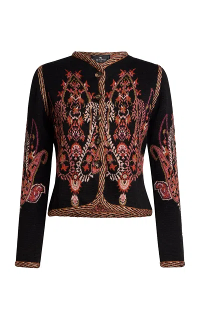 Etro Cropped Wool-blend Cardigan