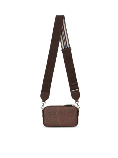 Etro Crossbody Cameracase Xs Arnica Leather In Brown