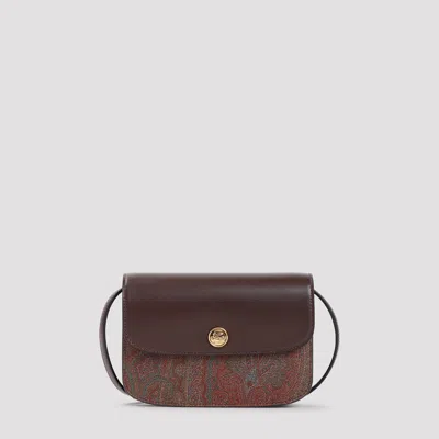 Etro Small Essential Crossbody Bag In Brown