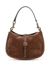 Etro Brown Textured Bag With Front Buckle Detail