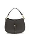 Etro Buckle-fastening Extra-large Leather Shoulder Bag In Brown