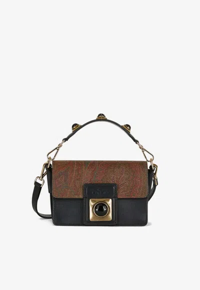 Etro Crown Me Paisley Top Handle Bag In Multi