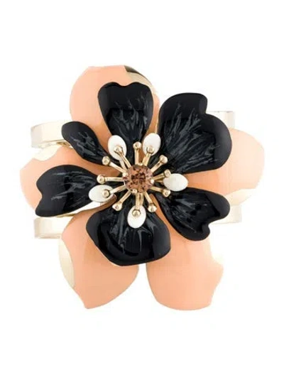 Pre-owned Etro Crystal & Enamel Cuff Bracelet In Multi