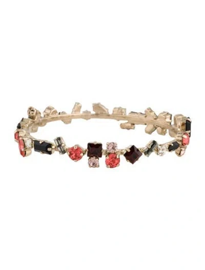 Pre-owned Etro Crystal Bangle Bracelet, 8" In Multi