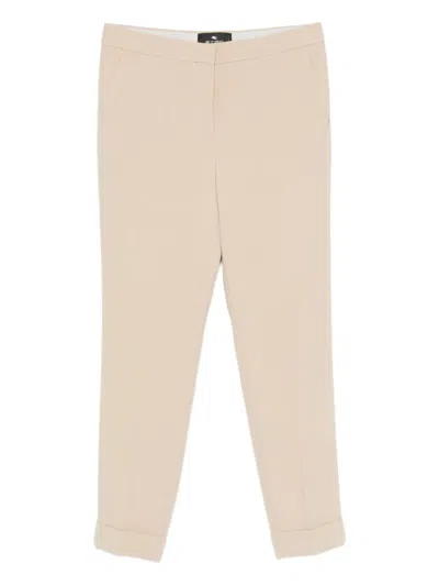 Etro Cuffed Trousers In Pink