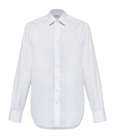 Etro Curved Hem Shirt In White