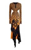 Etro Cutout Jersey Maxi Dress In Orange