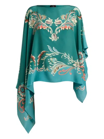 ETRO DAFFODIL-MOTIF ASYMMETRIC TOP