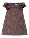 Etro Girls Jacquard Dress In 蓝色