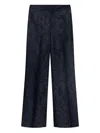 Etro Damask-pattern Straight Trousers In Black