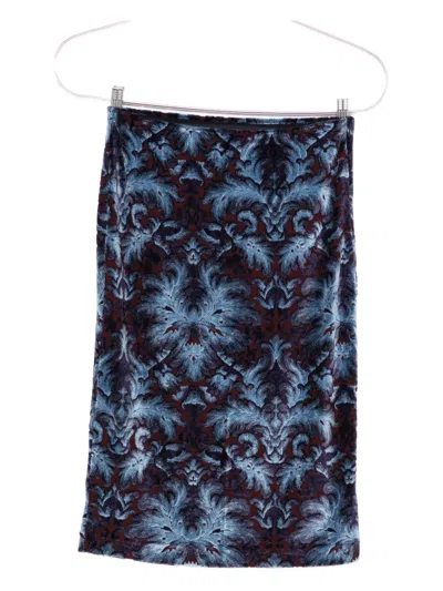 Etro Damask-pattern Velvet Skirt