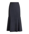 Etro Damask-pattern Midi Skirt In Black