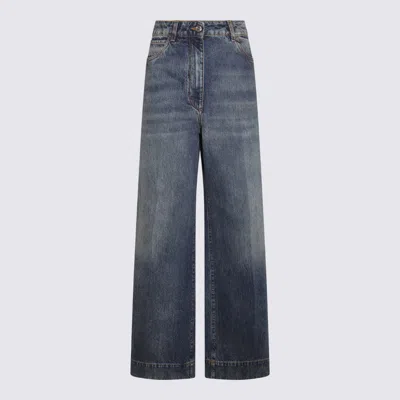 Etro Logo Embroidery Jeans In Blue