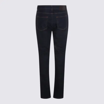 Etro Dark Blue Cotton Jeans In Black