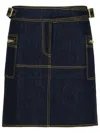 Etro Denim Miniskirt With Slits And Pockets