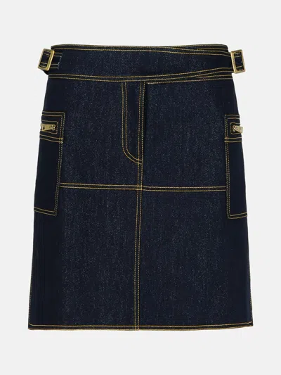 Etro Dark Blue Denim Miniskirt