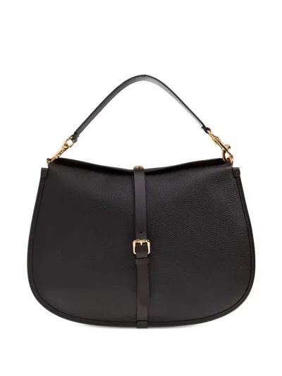 ETRO DARK BROWN PONY SHOULDER BAG