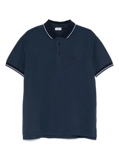Etro Dark Grey Cotton Polo