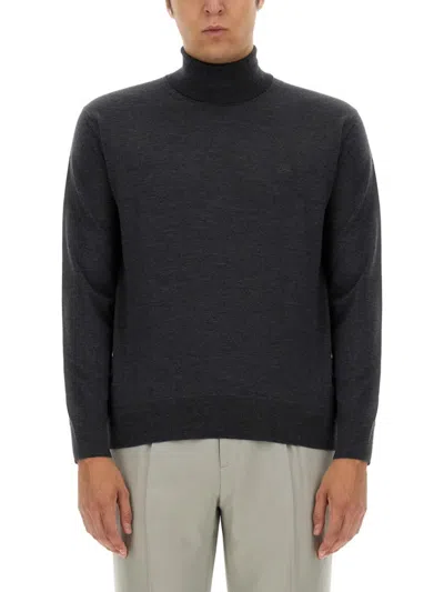 Etro Dark Grey Logo Sweaters In Gray