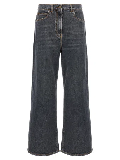 ETRO WOMEN DARK GREY WIDE LEG JEANS, 27 LUXURY JEANS FOR WOMEN DARVEYS