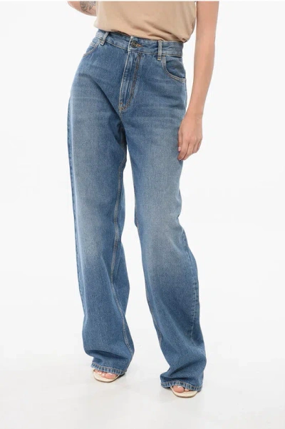 Etro Dark Washed Regular Fit Denims With Embroidered Pocket 24cm
