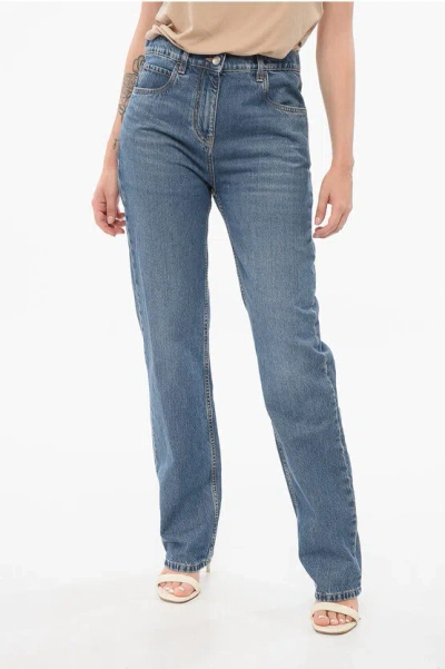 Etro Dark Washed Slim Fit Denims With Embroidered Pockets 18cm