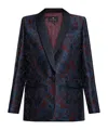 Etro Decorative Pattern Single-breasted Blazer In Blue