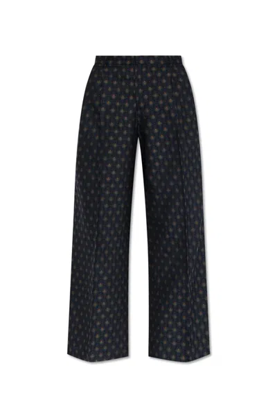 Etro Decorative Pattern Straight Leg Trousers In Multi