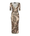Etro Printed Tulle Midi Dress