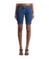 Etro Denim Bermuda Shorts With Embroidered Rear Logo In Blue