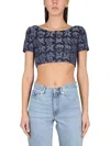 ETRO ETRO DENIM CROP TOP