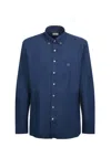 Etro Blue Paisley Print Logo Denim Shirt