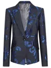 Etro Denim Jackets Woman In Blue