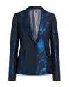 Etro Denim Jacquard Jacket In Blue