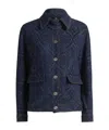 Etro Denim Jacquard Jacket In Blue