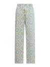 Etro Jeans Con Stampa Paisley In Blue
