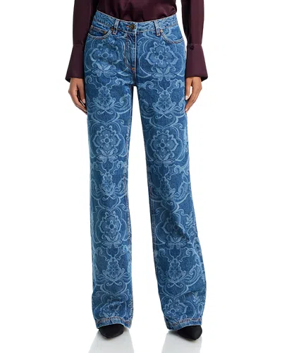 Etro Denim Jeans In Multicolor Azure In Blue
