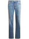 Etro , Jeans With Embroidery, Man, Light Blue, Size 33