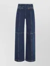 Etro Pegaso-embroidered Straight-leg Jeans In Blue